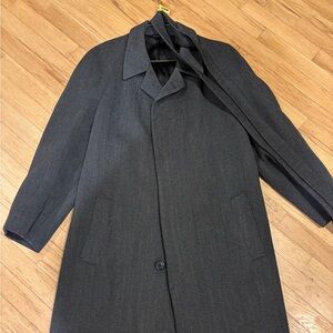 Burberry Men's Gray Wool Overcoat